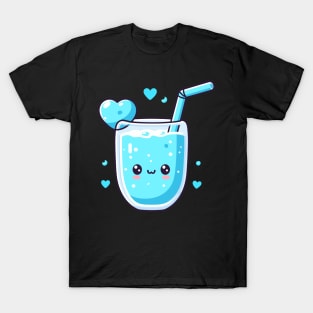 Cute Kawaii Blue Lagoon Cocktail Drink Art | Cute Food Design for Kawaii Lovers T-Shirt